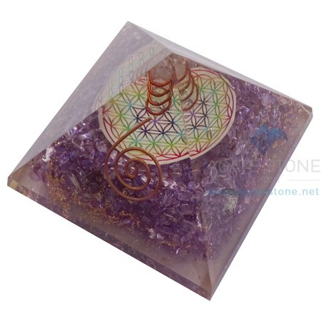 Violet Onyx Orgonite Chakra Flower of life Orgone Pyramid Violet Onyx Orgonite Chakra Flower of life Orgone Pyramid