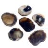 Black Dyed Agate Polished Slices