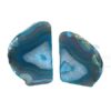 Blue Dyed Agate Natural Bookends