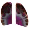 Lovely Rare Pink Agate Bookends with Natural Designs