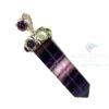 Multi-Fluorite Seven Chakra Collet Pendant