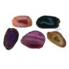 Natural Agate Slices with Mix Dye Color