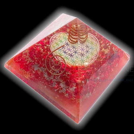 Orgone Red Onyx Flower of Life Symbol Orgonite Chakra Pyramid Orgone Red Onyx Flower of Life Symbol Orgonite Chakra Pyramid
