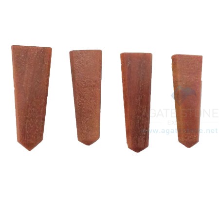 Peach Aventurine Gemstone Flat Pencil Points Peach Aventurine Gemstone Flat Pencil Points