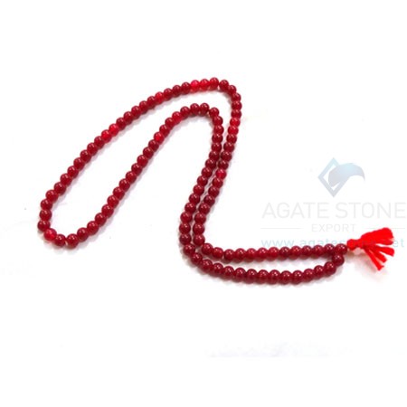 Red Onyx Japmala Necklace Red Onyx Japmala Necklace