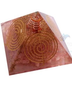 Rose Quartz Choko Usai Reiki Orgone Pyramid