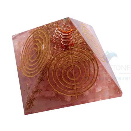 Rose Quartz Choko Usai Reiki Orgone Pyramid Rose Quartz Choko Usai Reiki Orgone Pyramid