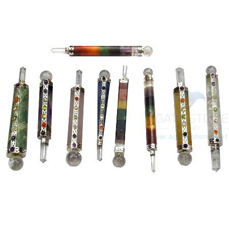 Seven Chakra Mix Gemstone Healing Stick Seven Chakra Mix Gemstone Healing Stick
