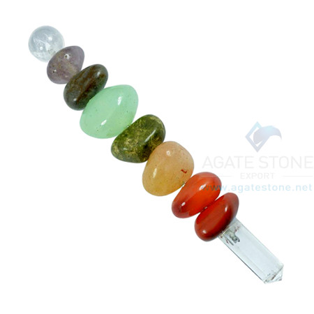 7 Chakra Tumbled Stone Healing Stick 7 Chakra Tumbled Stone Healing Stick