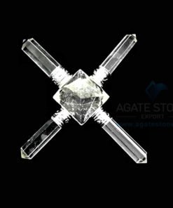 Clear Crystal Quartz Energy Generator With Clear Crystal Points