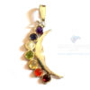 Half Moon Seven Chakra Healing Metal Pendant