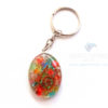 Mix Chakra Onyx Orgonite Oval Keychains