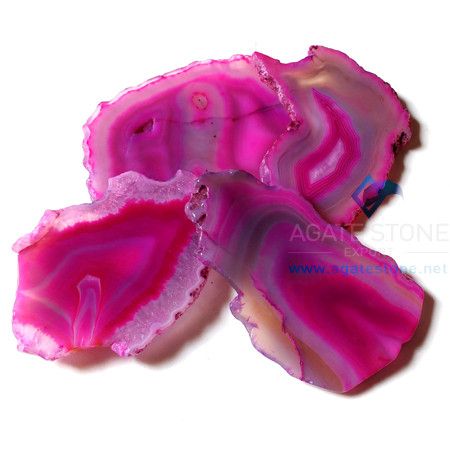 Pink Onyx Agate Polished Slices Pink Onyx Agate Polished Slices