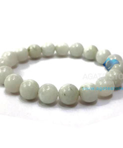 White Moonstone Beaded Bracelet