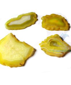 Yellow Onyx Agate Stone Slice