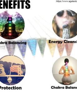 7 Chakra Orgonite Pendulum Set 3