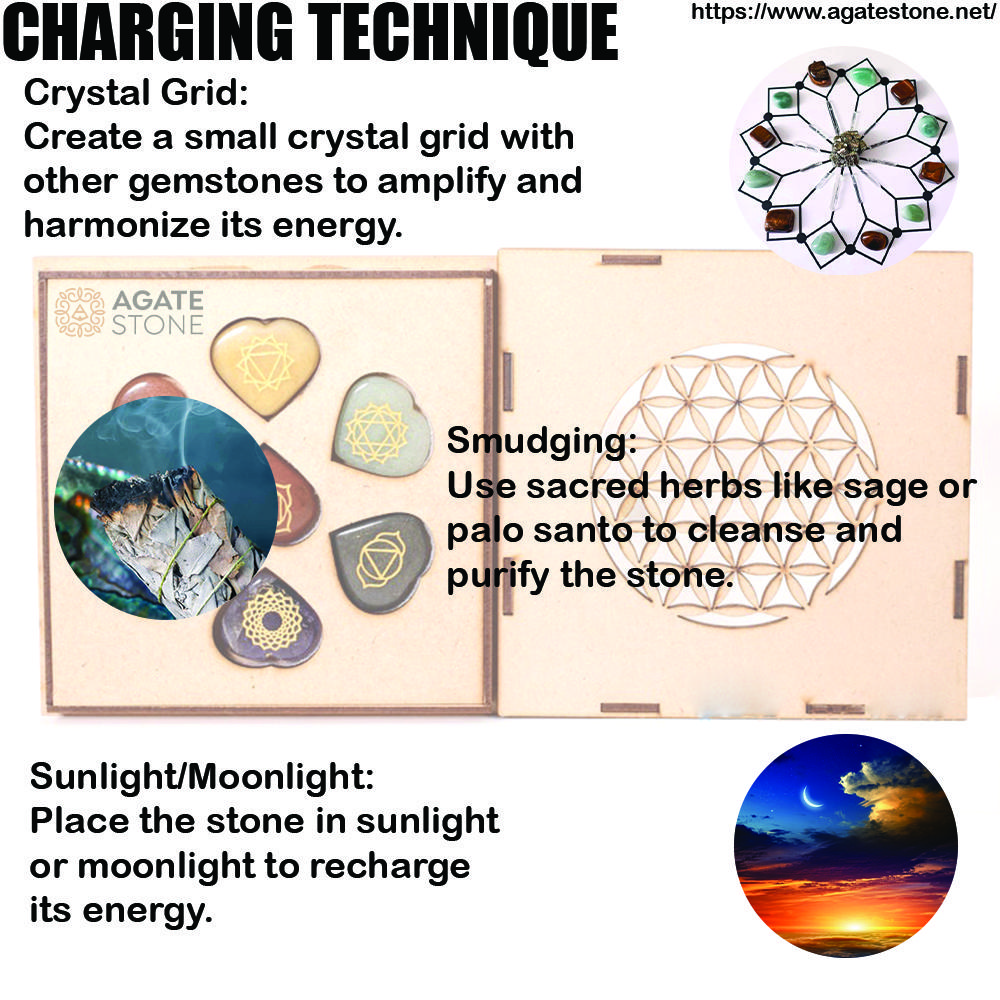 Chakra Crystal Disc Set with Wooden Engraved Box 2 Chakra Crystal Disc Set with Wooden Engraved Box 2