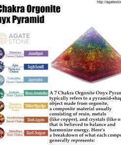 7 Chakra Orgonite Onyx Pyramid 1