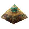 7 Chakra Orgonite Pyramid with Turquoise Merkaba Star