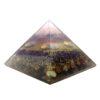Amethyst with Flower Of Life Unique Orgonite Pyramid