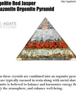 Angelite Red Jasper Amazonite Orgonite Pyramid 1