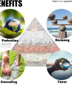 Angelite Red Jasper Amazonite Orgonite Pyramid 3