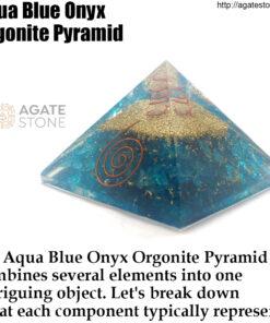 Aqua Blue Onyx Orgonite Pyramid 1