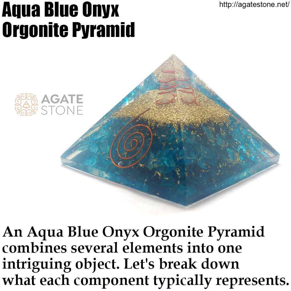 Aqua Blue Onyx Orgonite Pyramid 1 Aqua Blue Onyx Orgonite Pyramid 1
