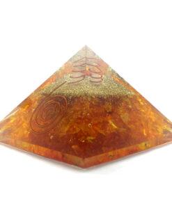 Orange Onyx Orgonite Pyramid
