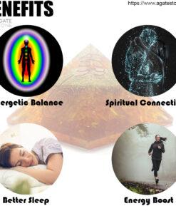 Orange Onyx Orgonite Pyramid 3