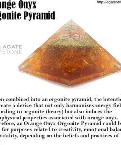 Orange Onyx Orgonite Pyramid 4