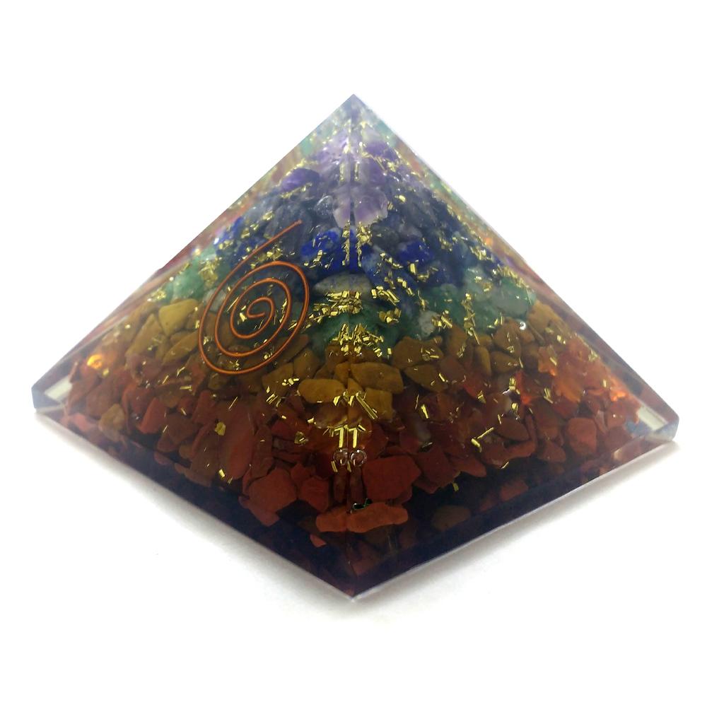 Orgonite 7 Chakra Pyramid Orgonite 7 Chakra Pyramid