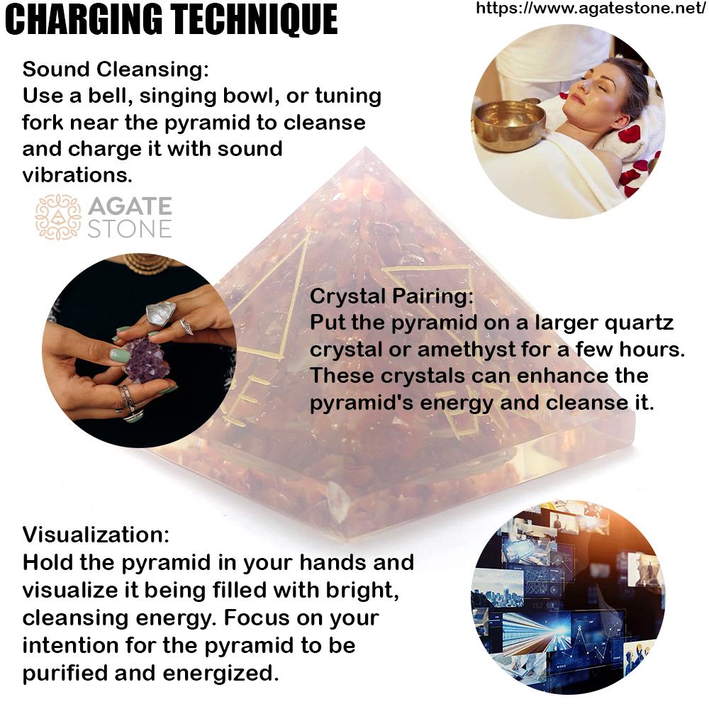 Orgonite Elements Engraved Pyramid 2 Orgonite Elements Engraved Pyramid 2