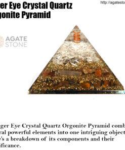 Tiger Eye Crystal Quartz Orgonite Pyramid 1