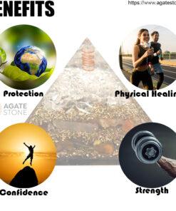 Tiger Eye Crystal Quartz Orgonite Pyramid 3