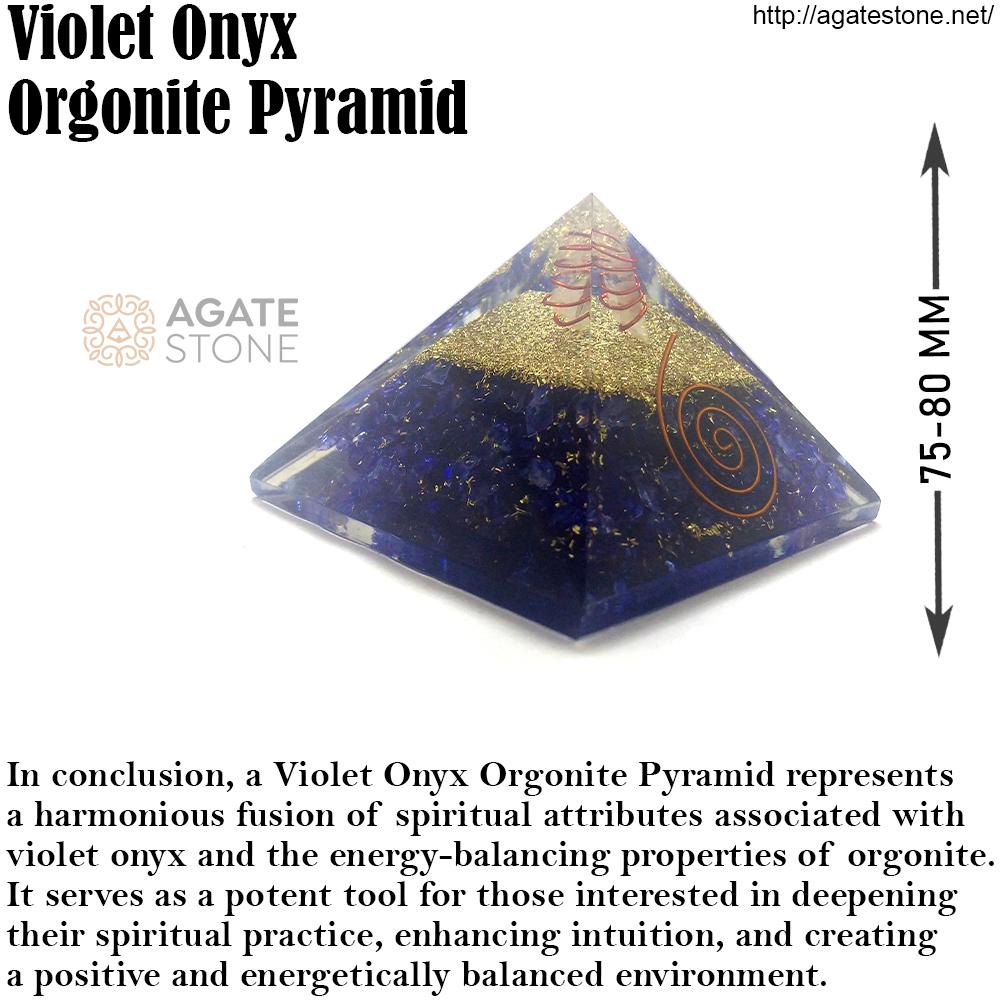 Violet Onyx Orgonite Pyramid 4 Violet Onyx Orgonite Pyramid 4