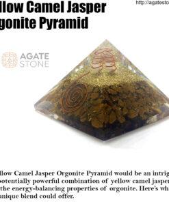 Yellow Camel Jasper Orgonite Pyramid 1